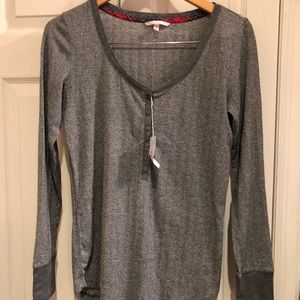 Victora secret half button down lounge top